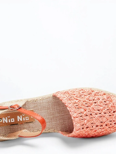 Narancssárga női espadrilles áttört Triumf - Lábbeli