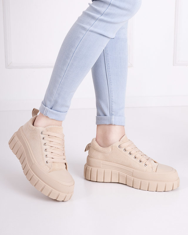 Maomis bézs magas női tornacipő - Lábbeli