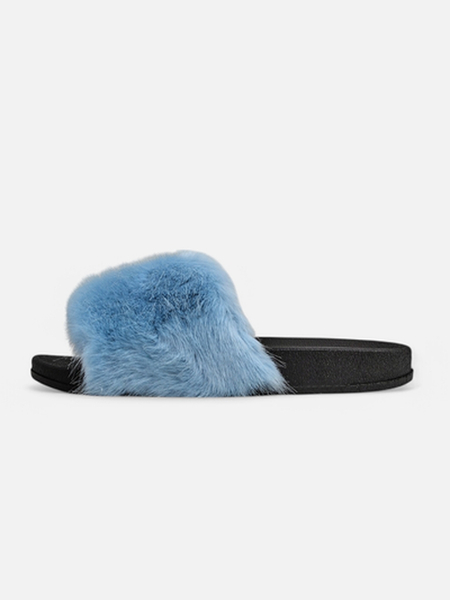 Női barna papucs prémmel Nonna- Cipő