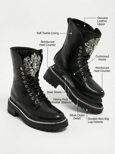 Evinell női öko bőr bakancs