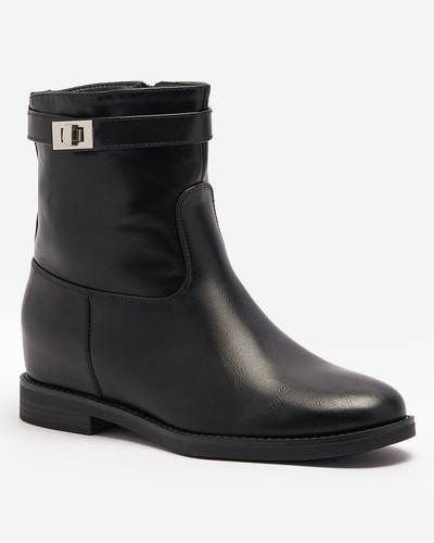 OUTLET Női csizma rejtett horgonnyal, fekete színben Leverrs- Footwear