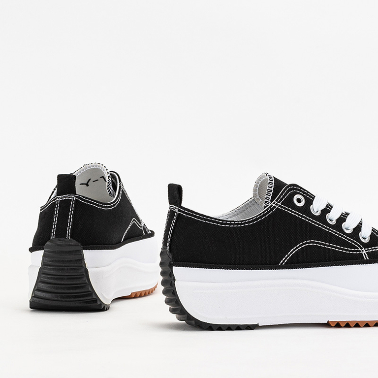 Fekete női edzőcipő a Trenicso platformon - Lábbeli