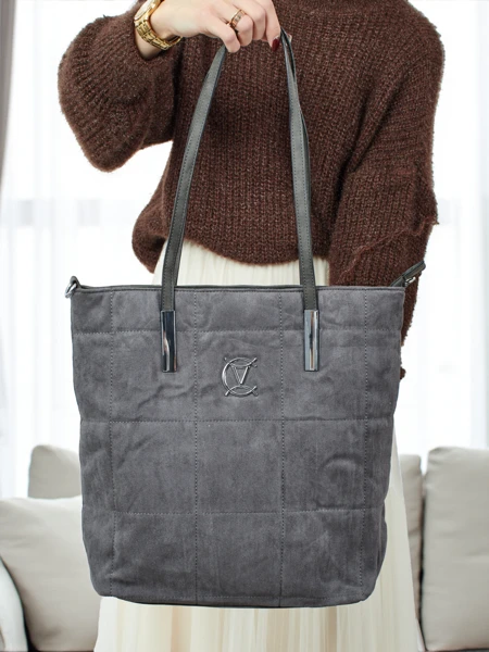 Caryenne női shopper táska öko velúr