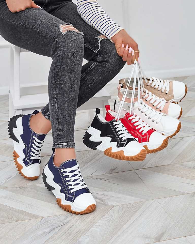 Sportcipő a'la tornacipő fekete színben Ascota- Footwear