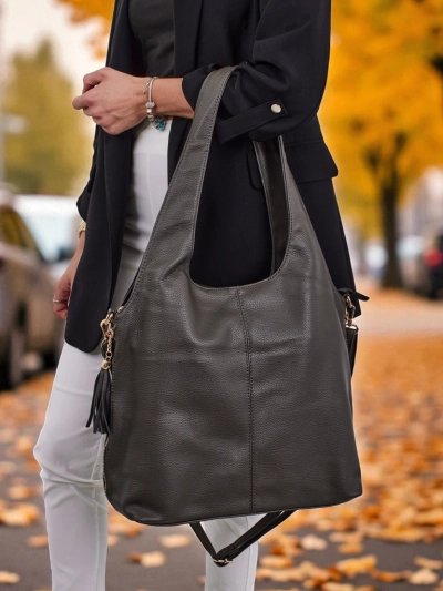 Nagy méretű női műbőr shopper táska Crystal Haven