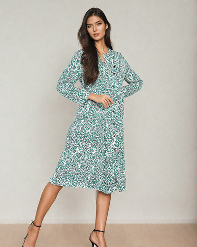 Royalfashion Női midi ruha nyomtatással