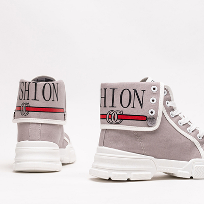 Szürke női magas sportcipő a'la tornacipő Tenerika - Lábbeli