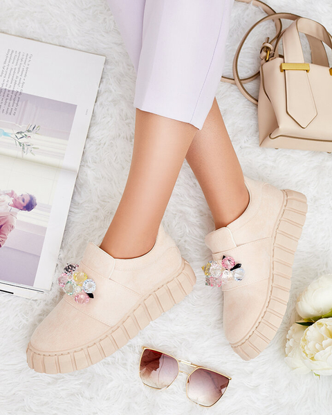 Royalfashion Sport félcipő színes kövekkel Resinello