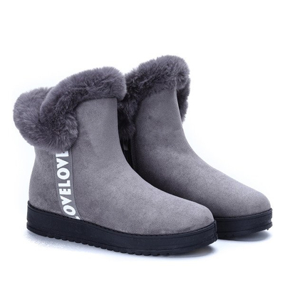 Szare śniegowce Viola - Obuwie