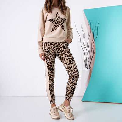 Női bézs színű sportruházat - ruházat