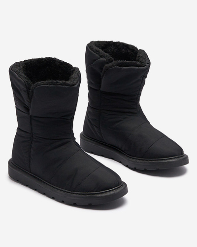 Fekete női csizma a'la hócsizma Kalioli- Footwear