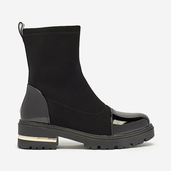 Női fekete matt magas csizma Assalin- Footwear