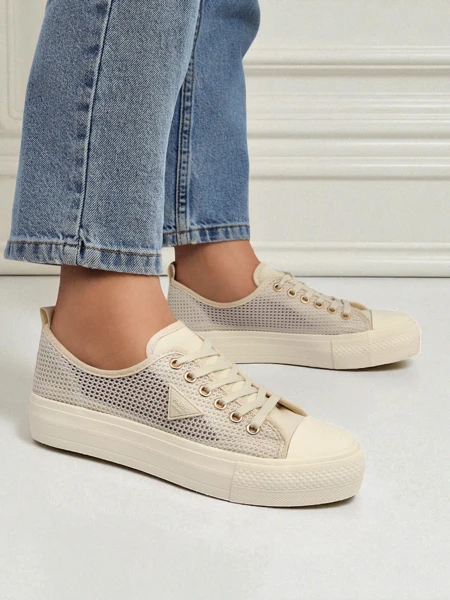 Callista Mesh női bézs színű tornacipő – lapos sarok, Nyár-Ősz kollekció