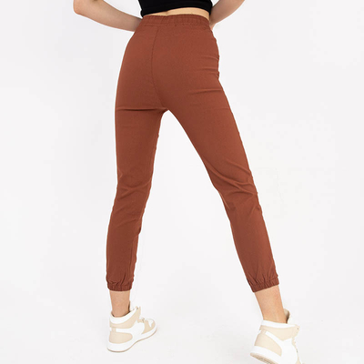 Barna szövet nadrág nőknek - Ruházat