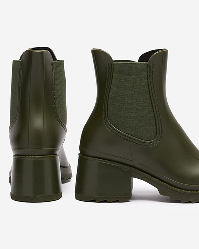 Sötétzöld női csizma Caldala- Footwear