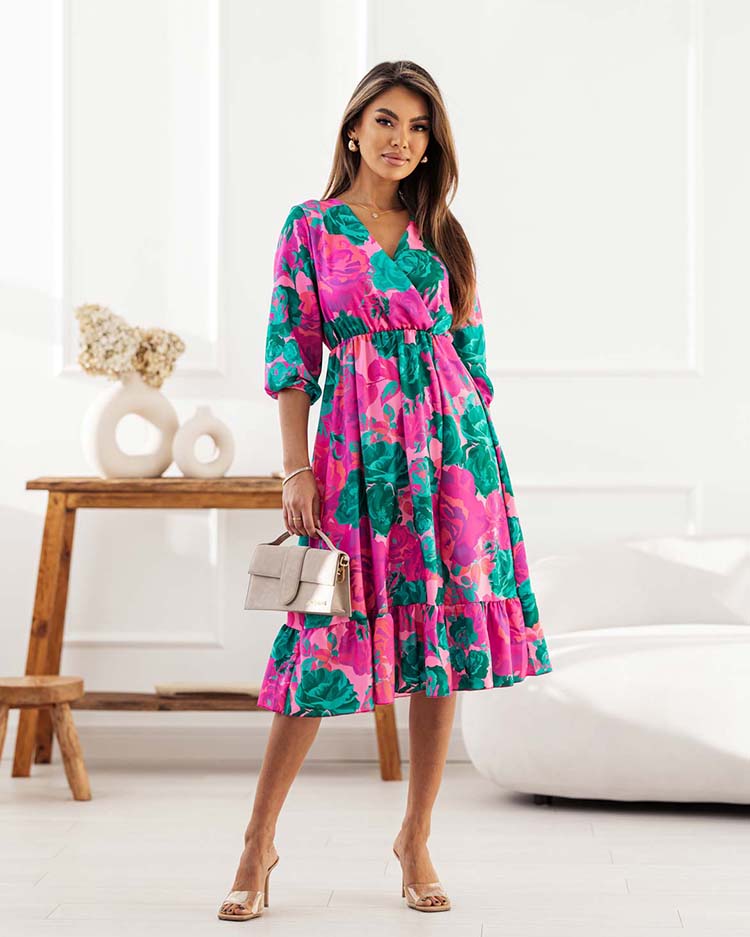 Royalfashion Női midi ruha eredeti mintával