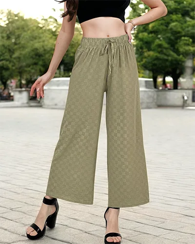 Royalfashion Női széles kockás nadrág