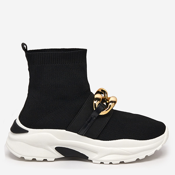 OUTLET High Deveris női fekete tornacipő - lábbeli