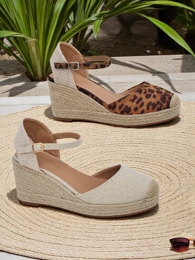 Aurelia Leopard Royalfashion női éksarkú cipő öko-bőr teve