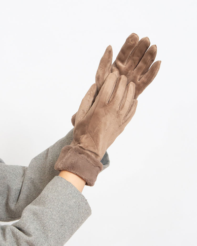 Royalfashion Barna női kesztyű