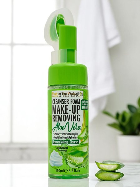 Arctisztító és hidratáló arctisztító hab aloéval és kefével