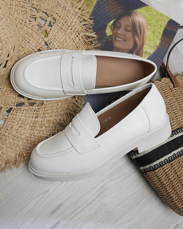 Női mokaszin fehér színben Selenna- Footwear