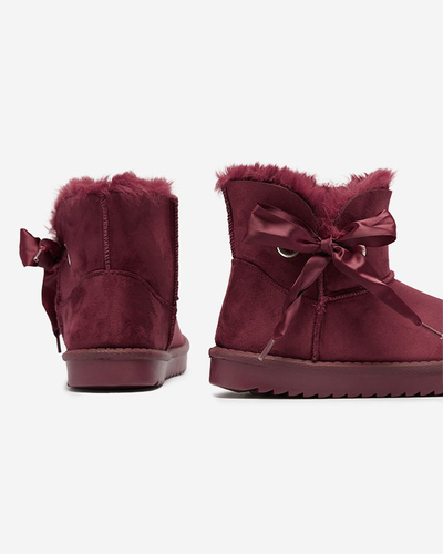 OUTLET Maroon női hócsizma masnival Rimms- Footwear