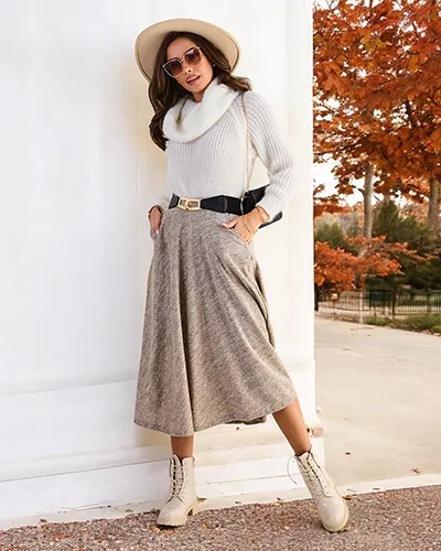 Royalfashion Női midi szoknya