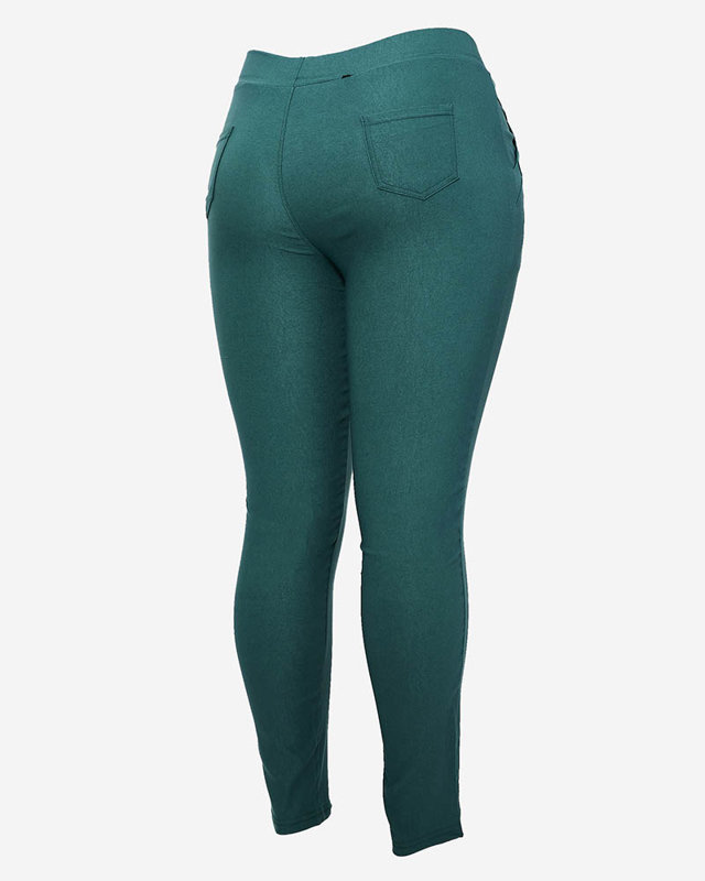 Sötétzöld női teggings nadrág PLUS SIZE- Ruházat