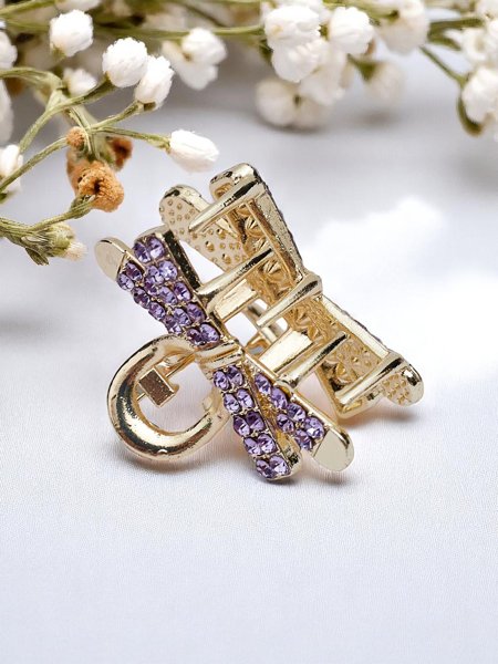 Royalfashion Hajcsat Strasszokkal Arany Hajcsat