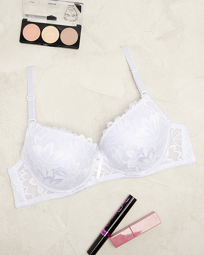 Női párnázott melltartó fehér színben- Fehérnemű