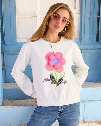 Royalfashion női vékony nyomtatott pulóver