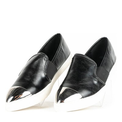 Czarne slip - on Serditylia - Obuwie