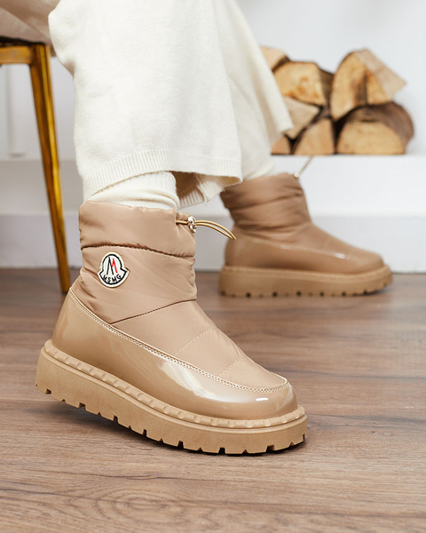 Royalfashion Női csúszós hócsizma barna színben Ireda