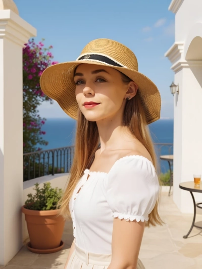 Royalfashion Női szalmakalap Sunny Meadow