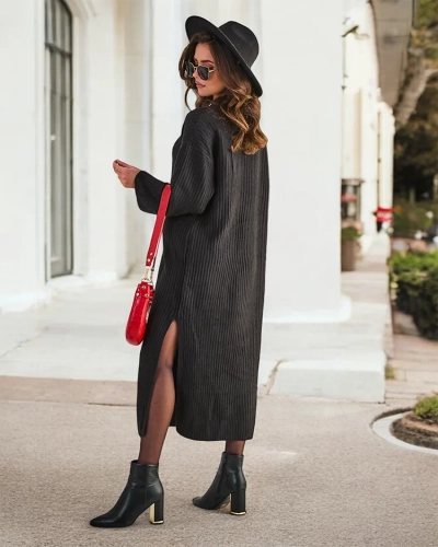 Royalfashion Női hosszú pulóverruha