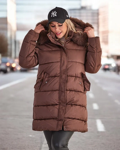 Royalfashion női steppelt télikabát