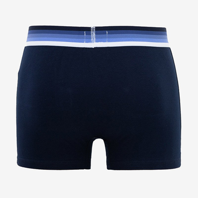 Férfi sötétkék boxer rövid felirattal - Fehérnemű