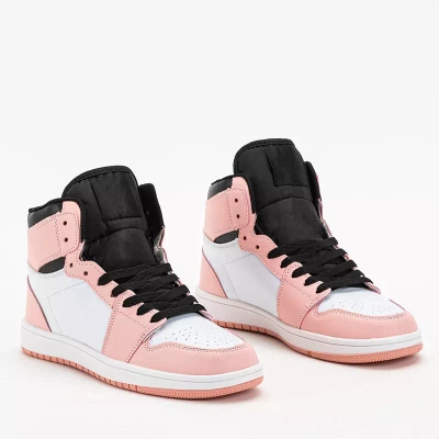 OUTLET Sportos rózsaszín és fekete női csizma Kamal- Footwear