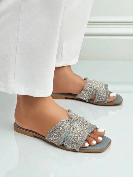 Royalfashion Női papucs strasszokkal CrystalEase