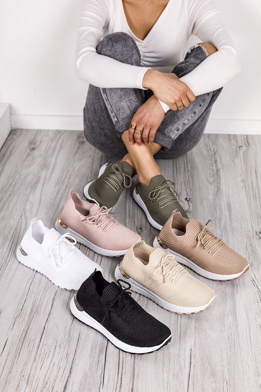 OUTLET Erina női fekete szőtt tornacipő - Lábbeli