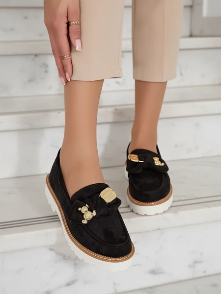 Nero Elegante Mokaszinok Ökológiai Bőrből