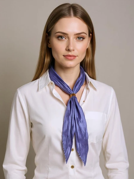 Aurelia Gránátkék Női Pliszírozott Sál 100% Poliészter Fashion