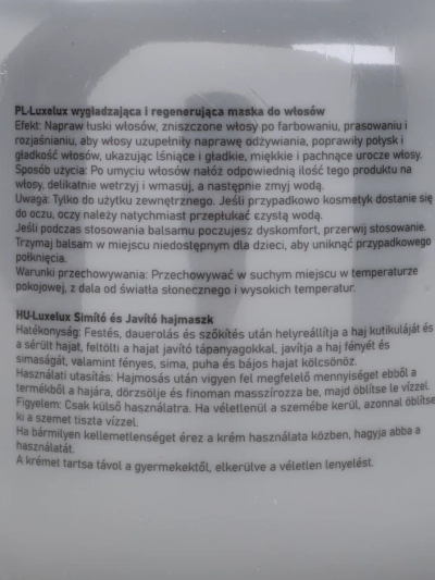 Luxelux Hajmaszk Törött Hajra 800 ml