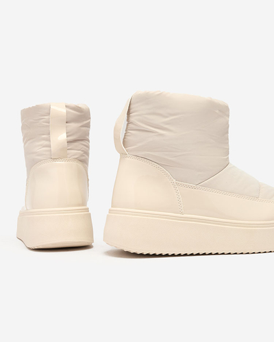 Royalfashion Beige Maderta női csúszós hócsizma