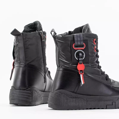 OUTLET Női fekete hócsizma Nakasha - Lábbeli