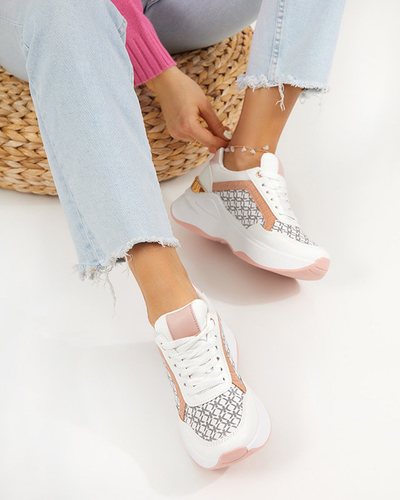 Rózsaszín és fehér női sportcipő Weniso tornacipő - Lábbeli