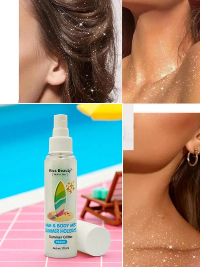 Summer Spray – Folyékony highlighter hajra és testre Barack