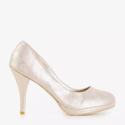 OUTLET Bézs női szivattyúk magas sarkú Mawel - Cipők