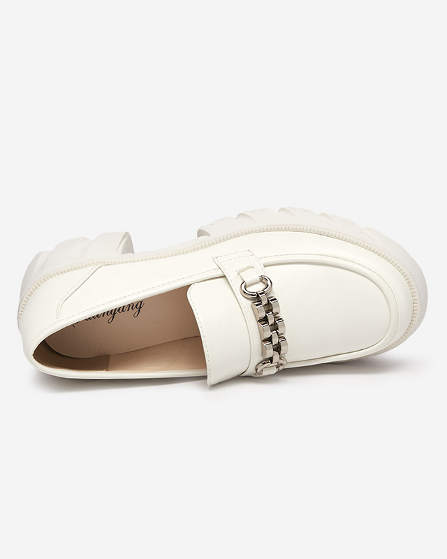 Fehér női cipő masszív Erikela talpon - Lábbeli